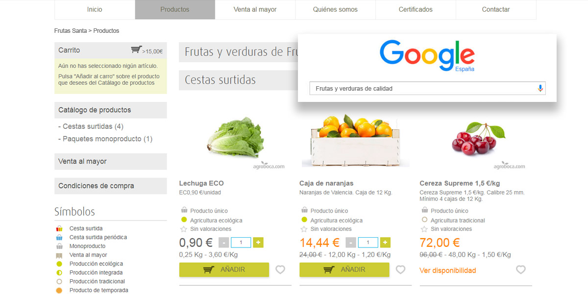 tienda online de frutas hortalizas